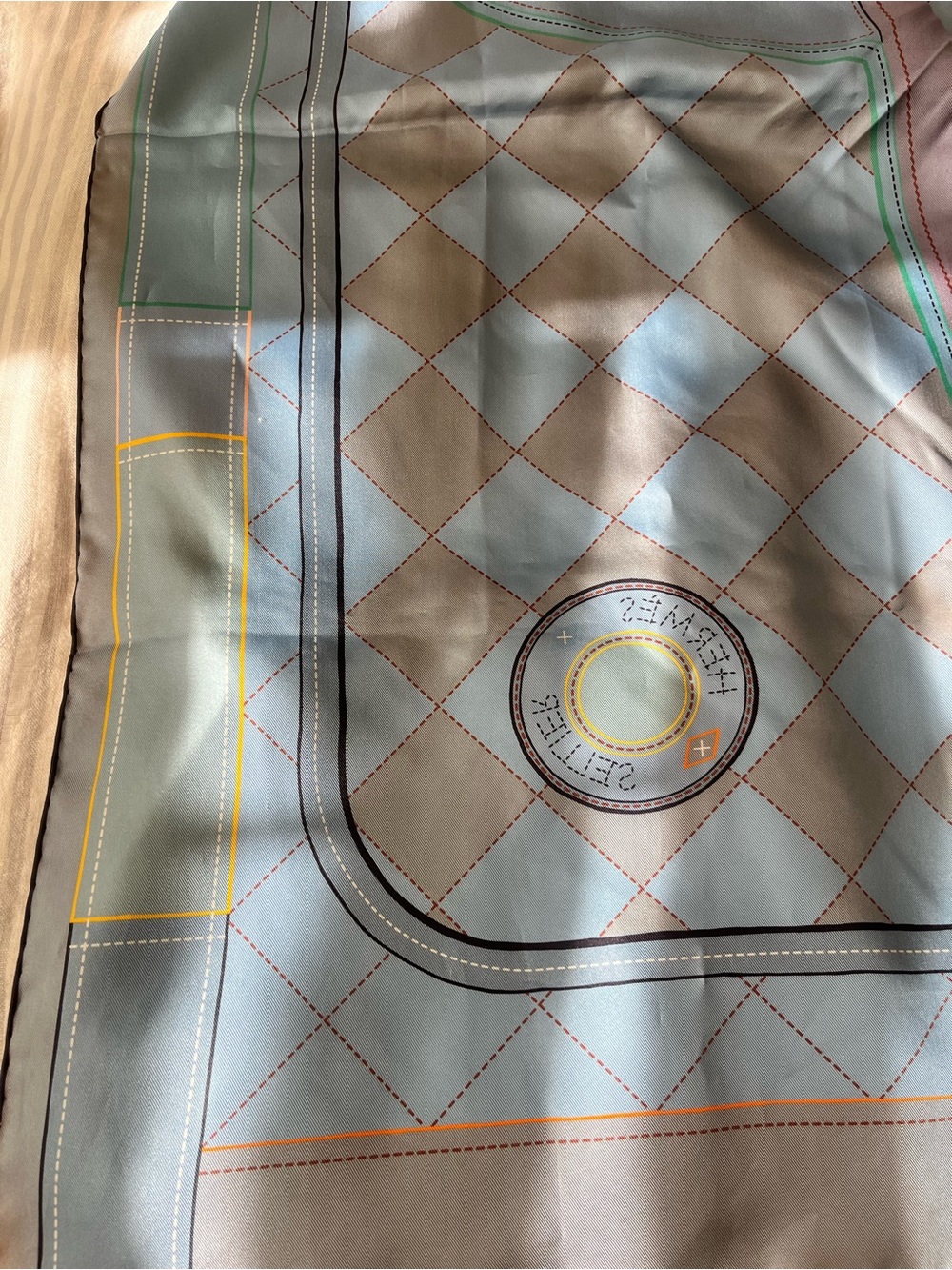 Hermes Tapis De Selle 90cm silk scarf with box - Picture 3 of 7